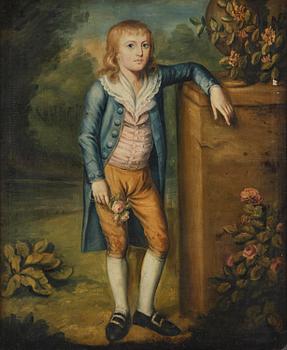 Nathaniel Hone, hans efterföljd, Porträtt av pojke i blå rock.