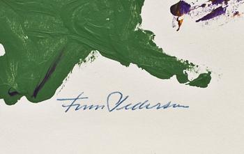 FINN PEDERSEN, akryl på papper. Signerad.