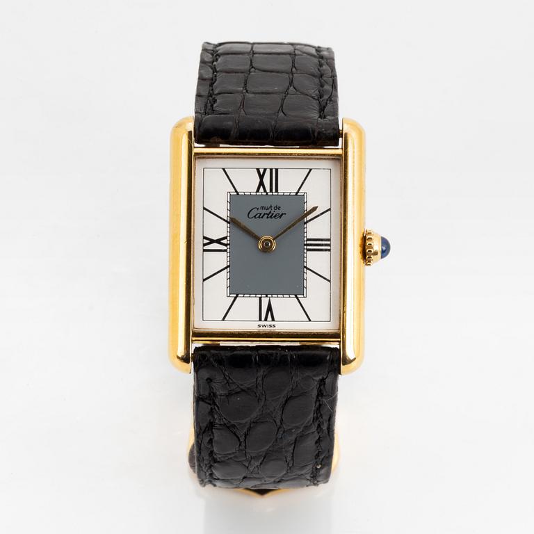 must de CARTIER, Tank, armbandsur, 23 x 23,5 (30,5) mm.