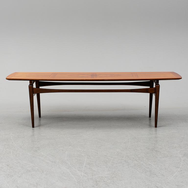 A 1950s teak coffee table by Eric Johansson, Abrahamssons Möbelfabrik AB (ABRA), Sweden.