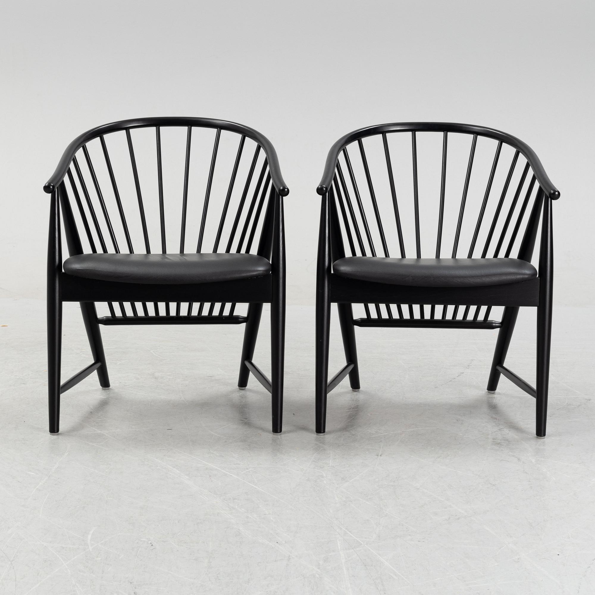 Sonna Rosen, a set of two 'Solfjädern' easy chairs from Gemla, 2007.