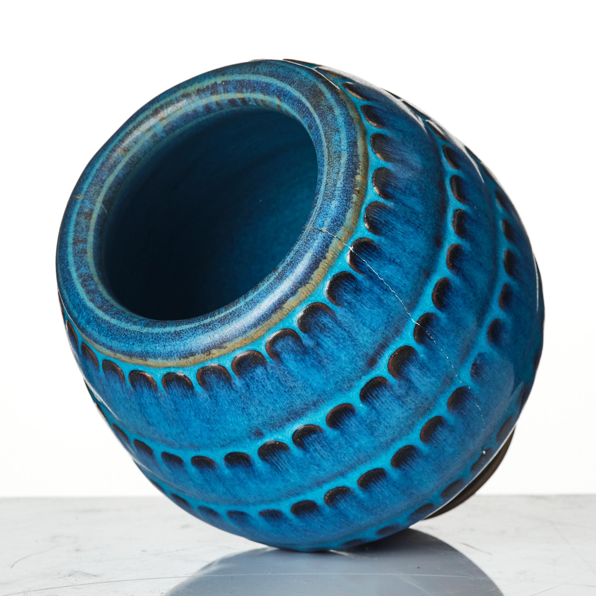 Wilhelm Kåge, Two Farsta stoneware vases, Gustavsberg Studio, 1948 and 1950.