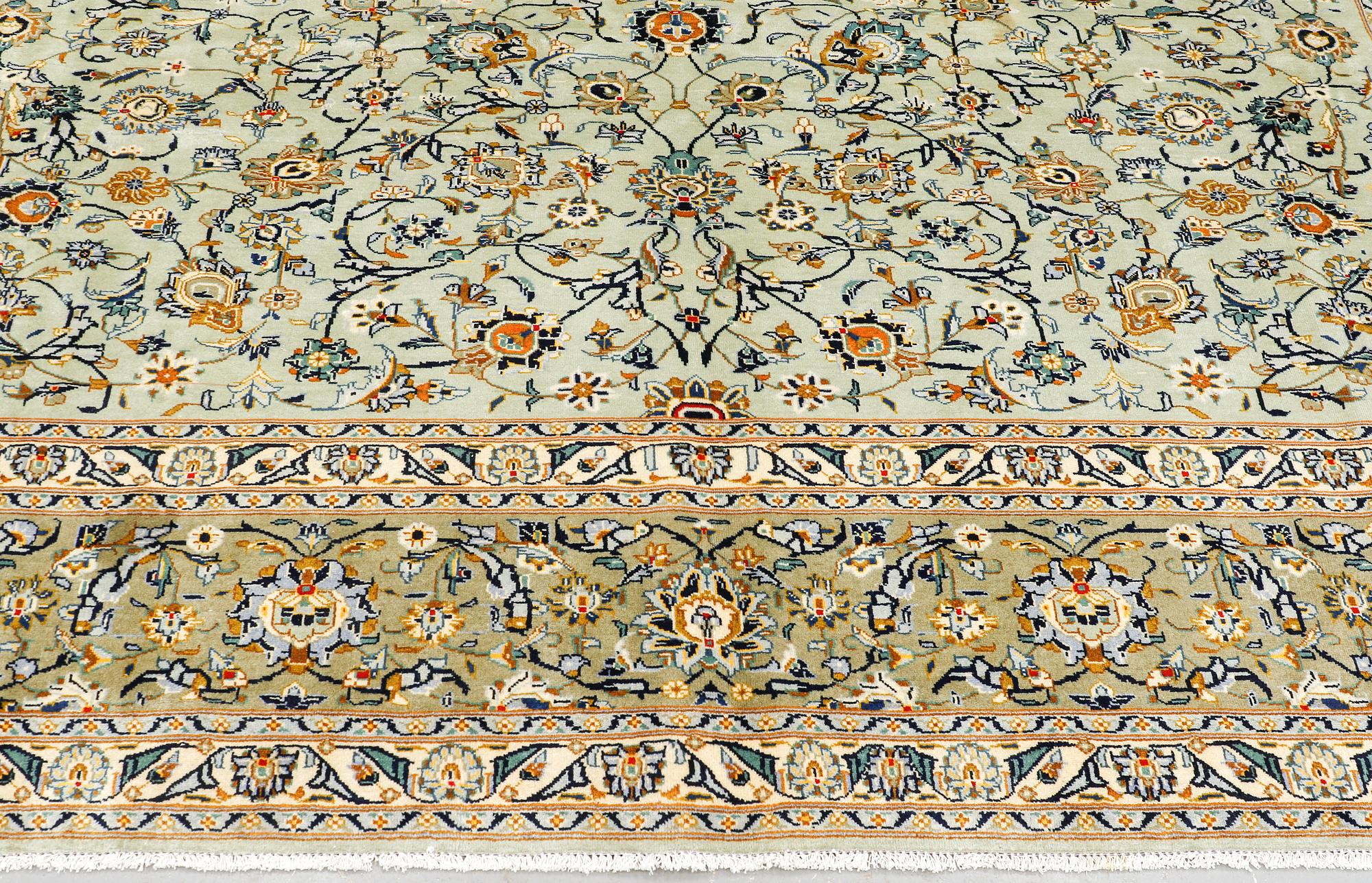 A carpet, Kashan, ca 396 x 314 cm.