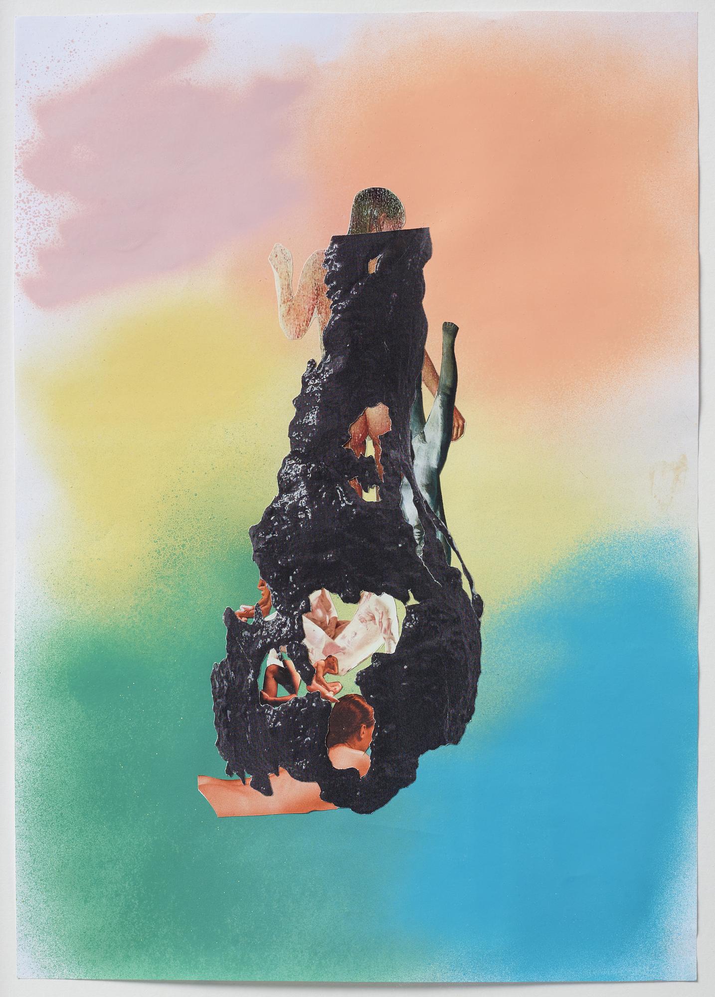 Michele Di Menna, collage på papper, utförd 2013.