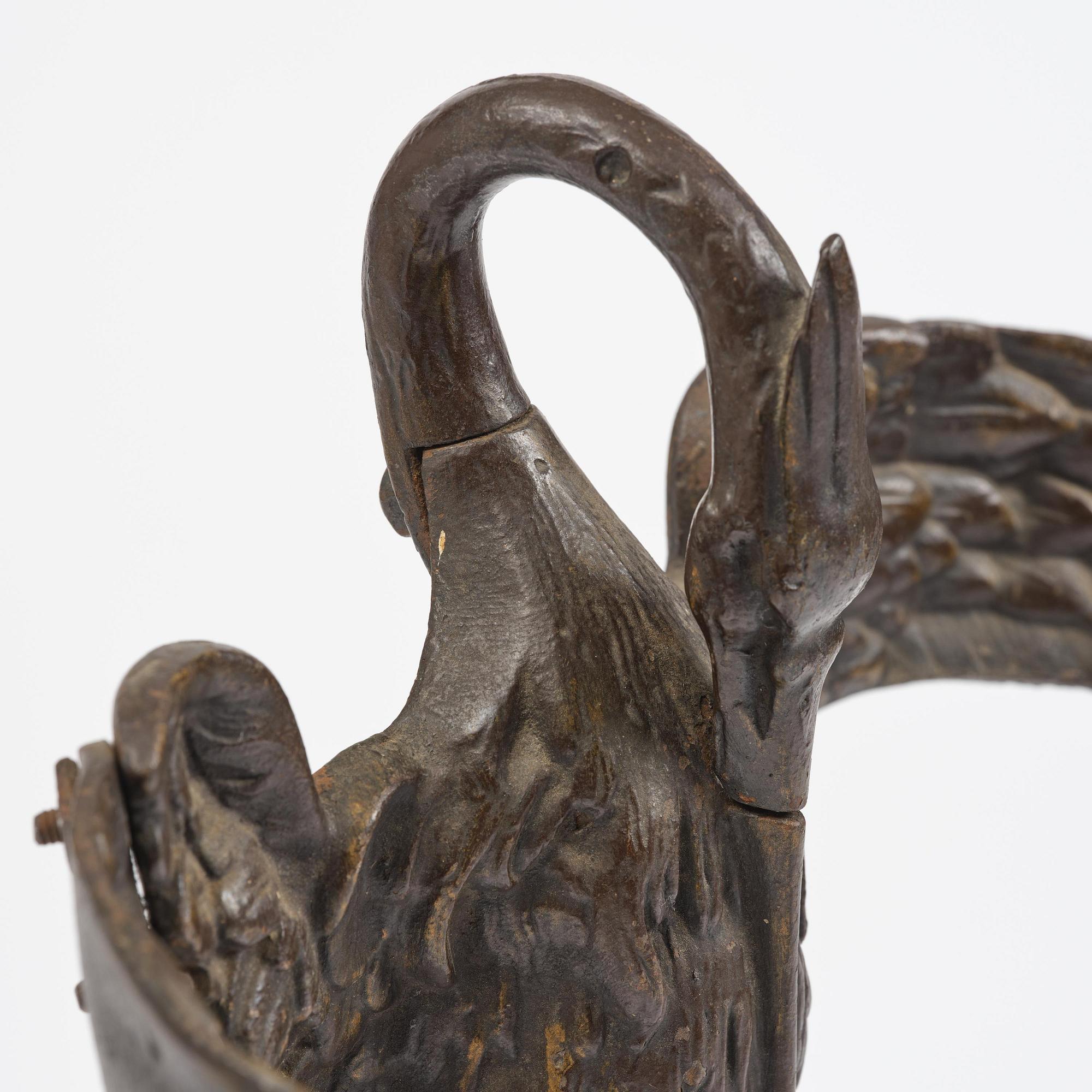 A French cast-iron umbrella stand, late 19th century.