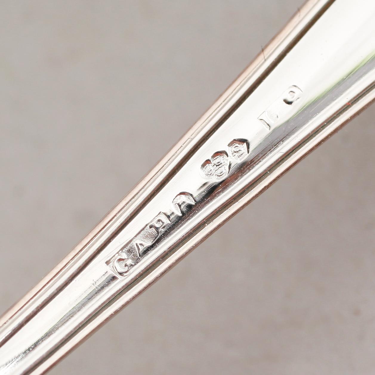 KAFFESKEDAR, 22 st (16+6), silver, GAB, Stockholm 1950/60-tal. Vikt ca 279 gram.