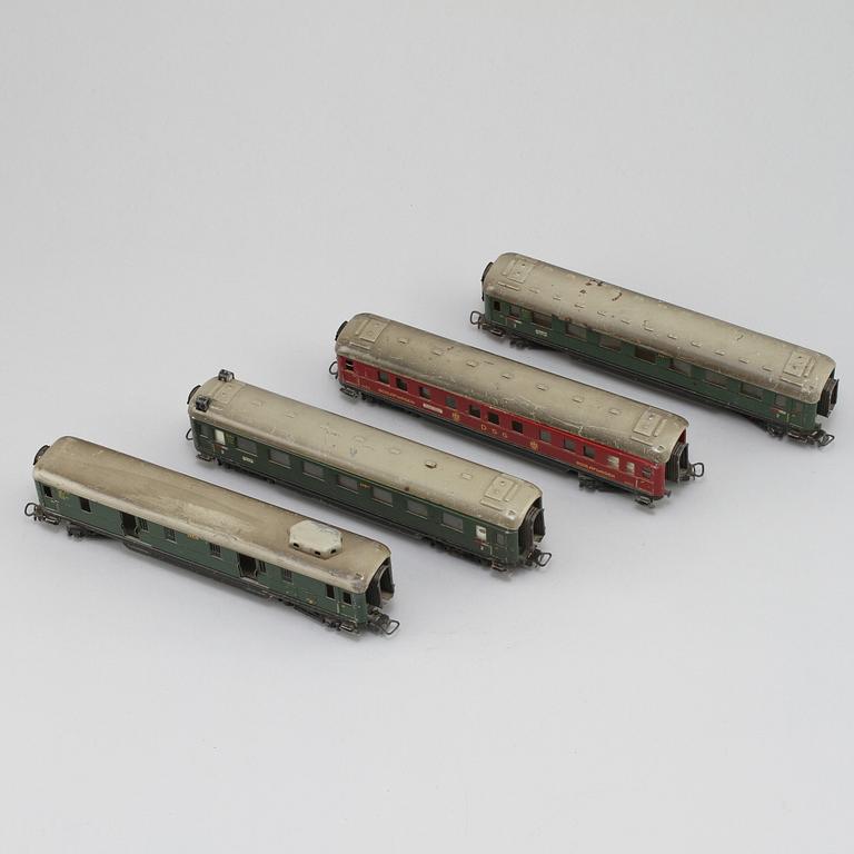 TÅGSETDELAR, ca 60 st, Märklin, 1900-talets tredje kvartal.