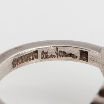 Wiwen Nilsson, a sterling silver ring with a facet cut rock crystal, Lund, Sweden 1965.