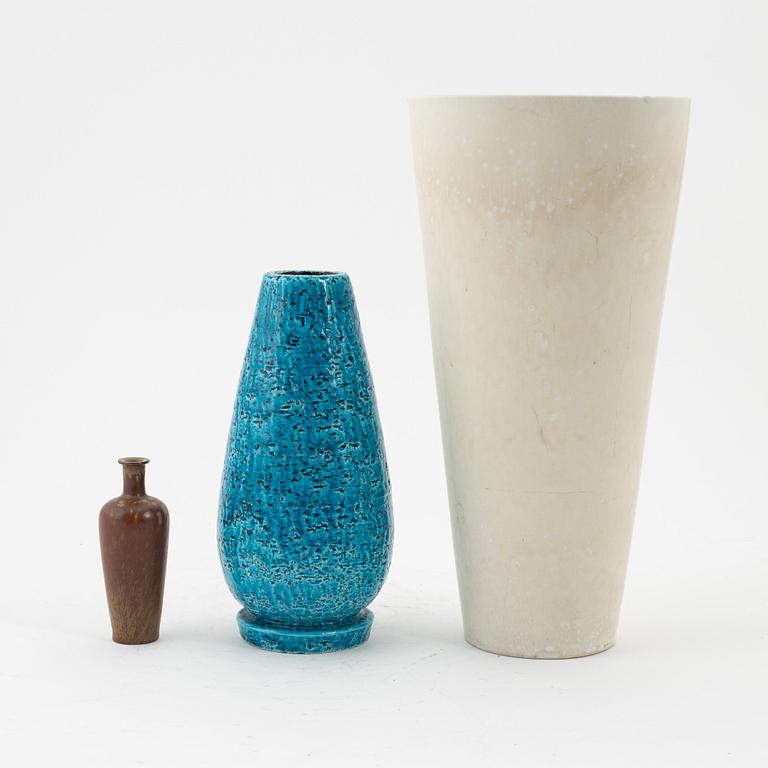 Gunnar Nylund, three stoneware vases, Rörstrand, Sweden.