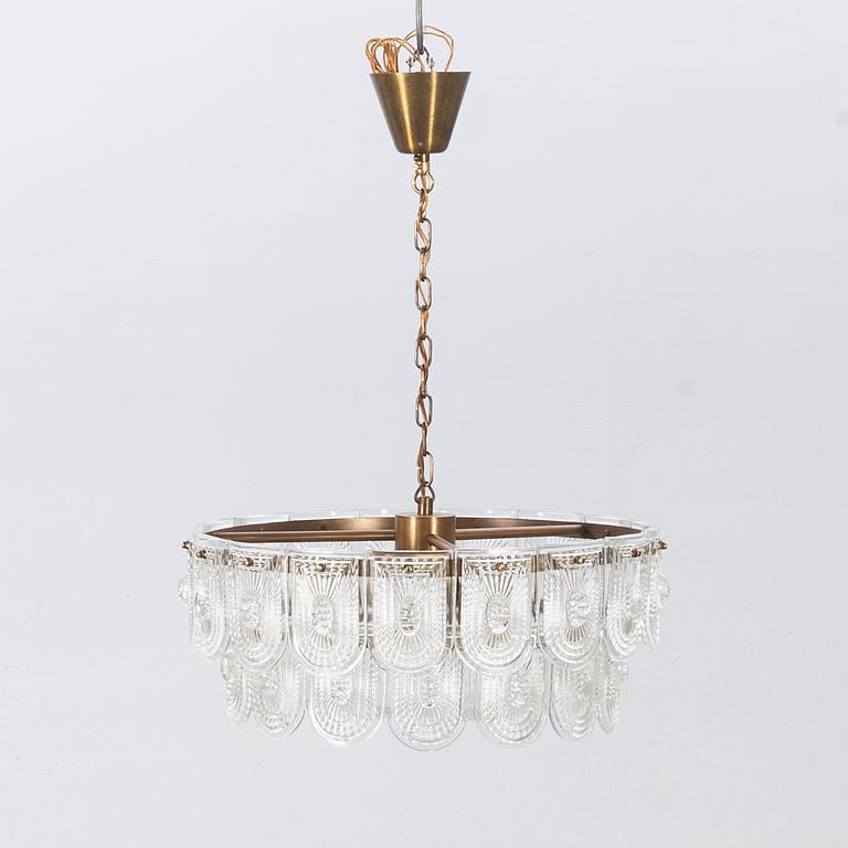 A second half ot the 20th century, probably Orrefors ceiling lamp.
