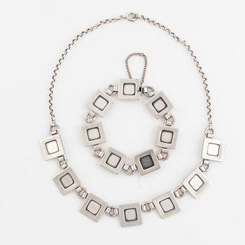 Victor Janson, silver necklace and bracelet.