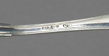 PARTI SILVER, 25 delar, bland annat GAB, Stockholm, 1909. Vikt ca 440g.