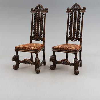 STOLAR, 2 st, barockstil, 1900-talets första hälft.