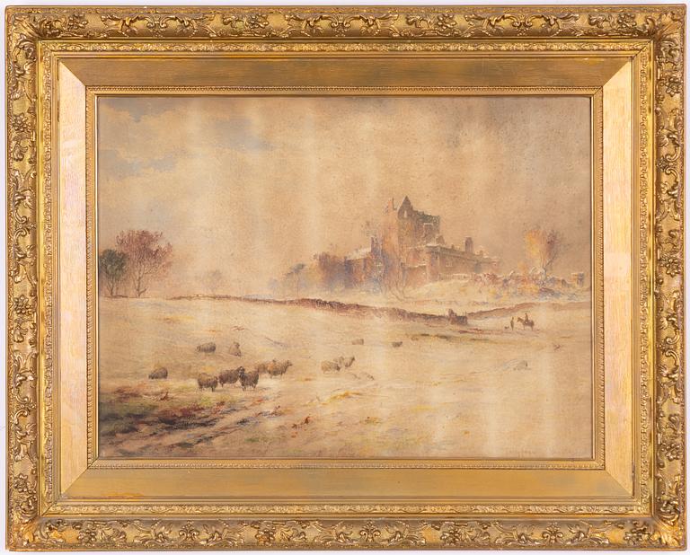 Okänd konstnär, 1800-tal, "Early Snow".