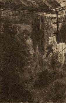 ANDERS ZORN, etsning, 1917, état III av III, signerad i blyerts.