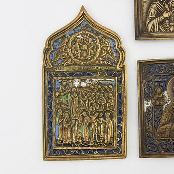 Travel icons 5 pcs Russia 18th/19th century.