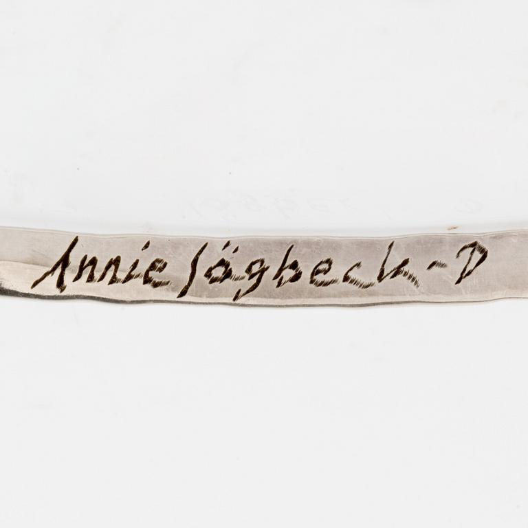 Collier, och örhängen, silver, Annie Jägbeck.