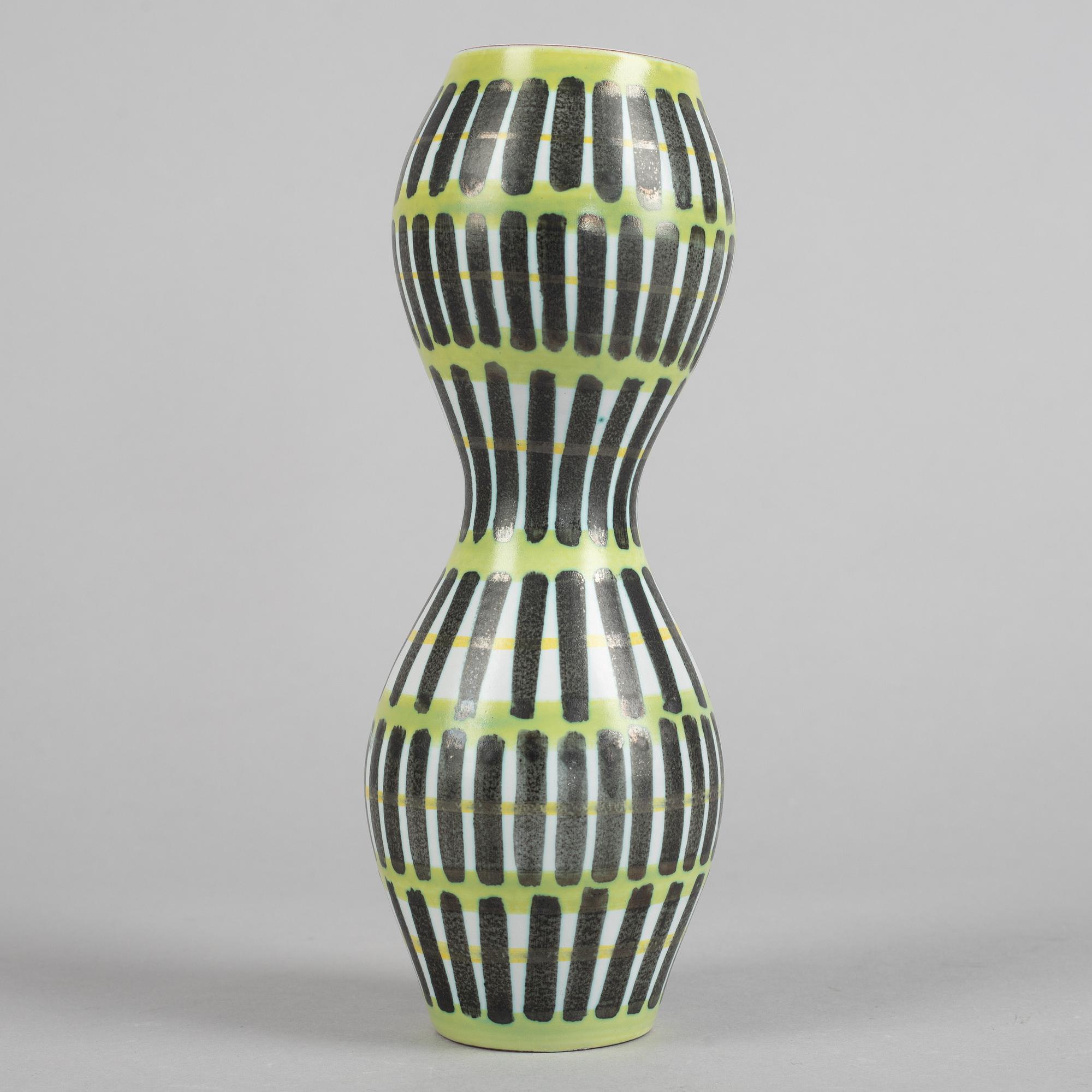 Stig Lindberg, a faience vase, Gustavsbergs studio.