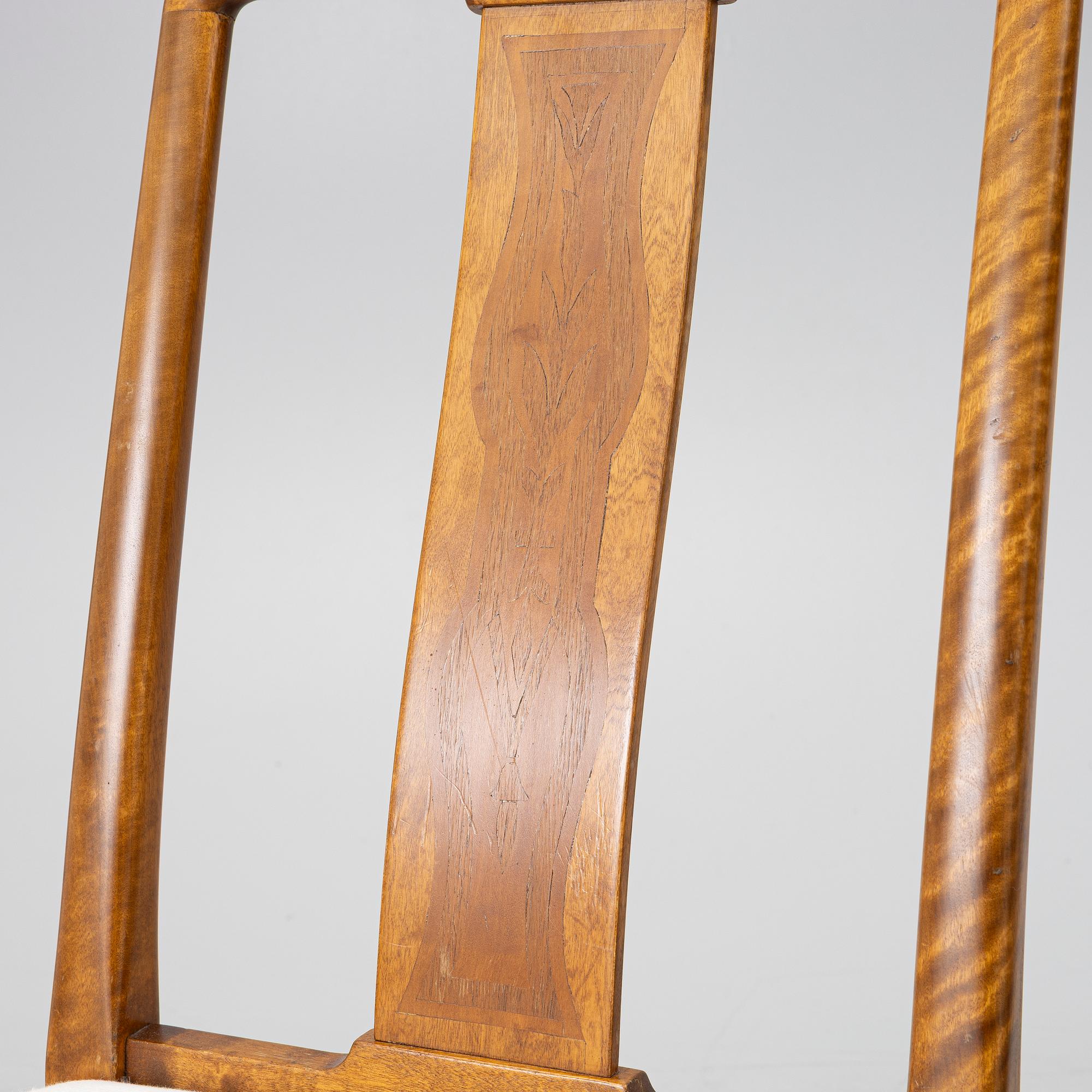 Carl Malmsten, four 'Haga' chairs, Nordiska Kompaniet, 1920s.