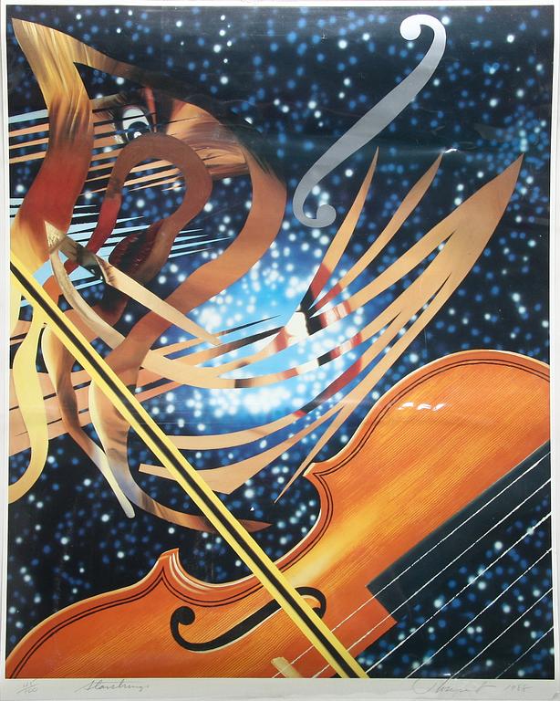 JAMES ROSENQUIST, screentryck. Sign och dat 1988. Numr 45/100.