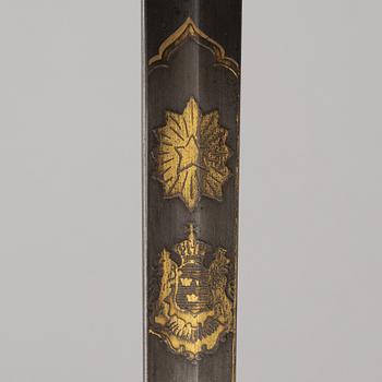 Saber, Swedish, second half of the 19th century, with scabbard.