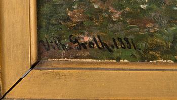 Vilhelm Georg Groth, oil on canvas, signed and dated 1881.