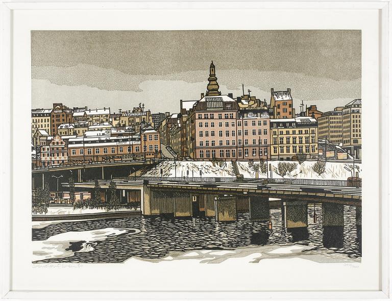 SVENOLOV EHRÉN, färglitografier, 5 st, signerade och numrerade 242, 249, 30, 40, 295 /360.