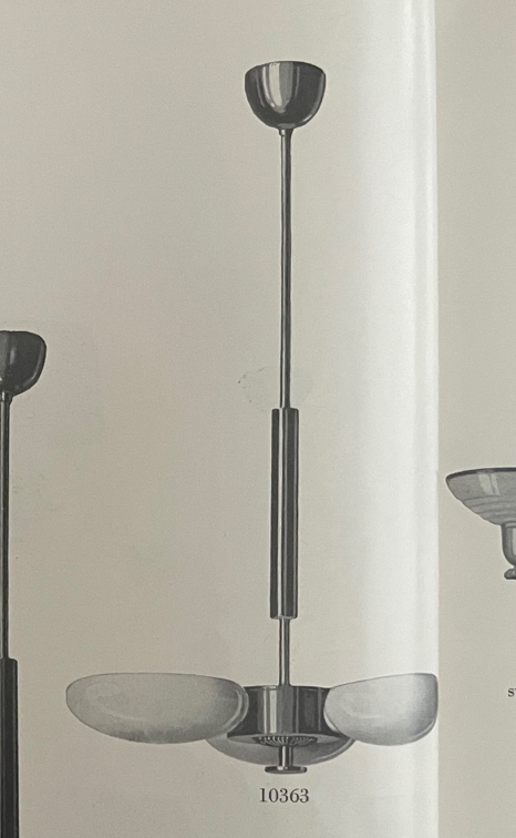 Harald Notini, taklampa, modell "10363", Arvid Böhlmarks Lampfabrik, Stockholm, 1930-tal.