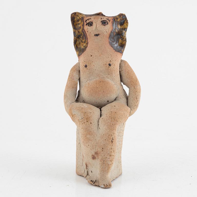 Lisa Larson, a unique chamotte stoneware figurine, dated -69.