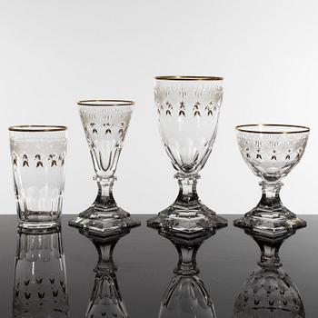 A lot of 46 "Odelberg Junior" glasses from Kosta.