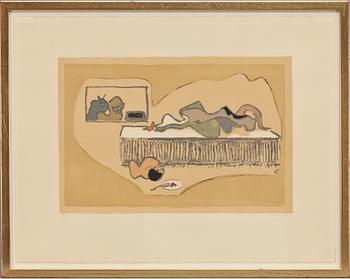 DOROTHEA TANNING, färglito, sign och numr E.A.