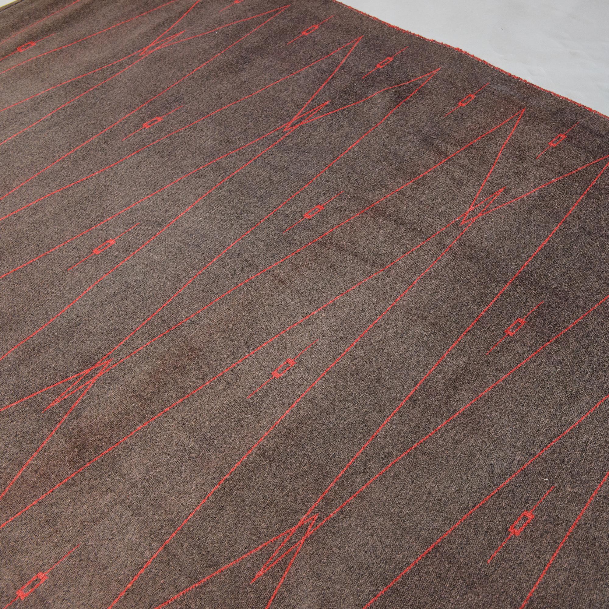 Aappo Härkönen, A 1960s flatware rug 'Trilli' manufacturer  Mattokutomo Oy, Finland. Circa 260x155 cm.