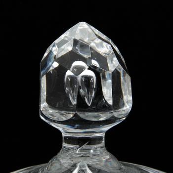BÅLSKÅL med LOCK, glas, 1900-tal.
