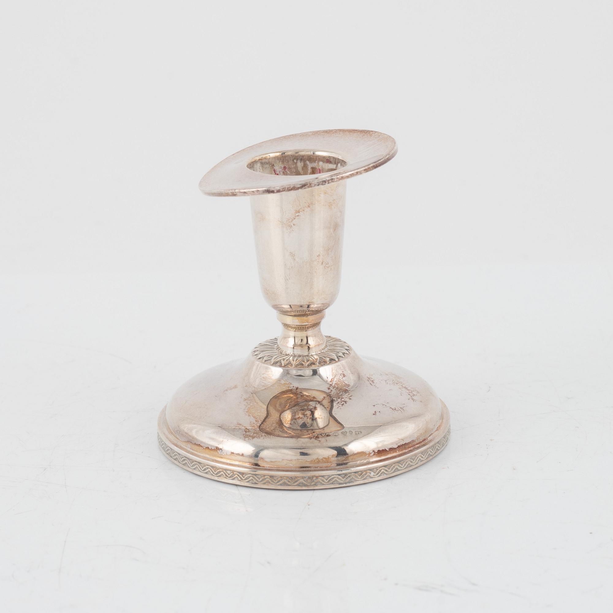 Silver candlesticks, 3+2+1, Ceson Guldvaru Ab, Gothenburg, Sweden, 1964-1971.