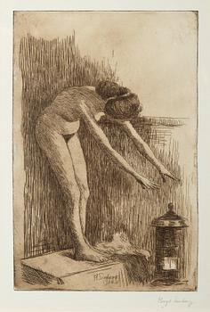 53. Hugo Simberg, "MALLI LÄMMITTELEE".