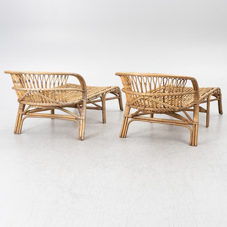 Lounge chairs, a pair, modern production.