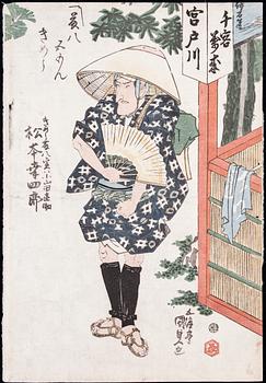 UTAGAWA KUNISADA (TOYOKUNI III), träsnitt, Igaya Kan'emon, Japan, 1800-talet första hälft.