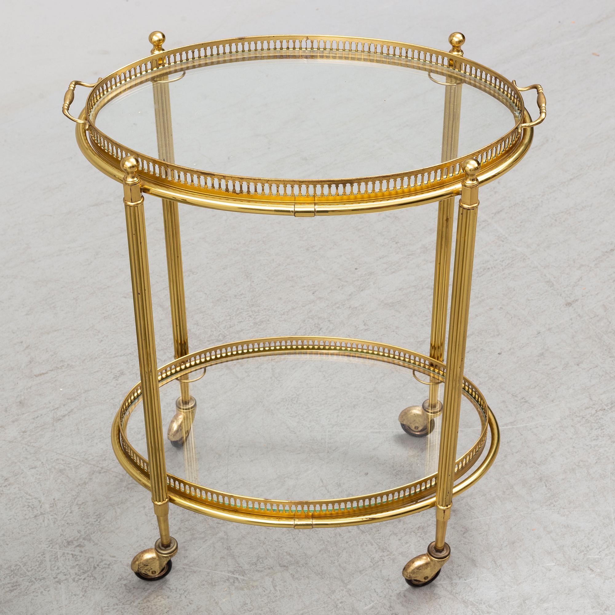 TWO SERVERING TROLLEYS, second half of the 20th century.