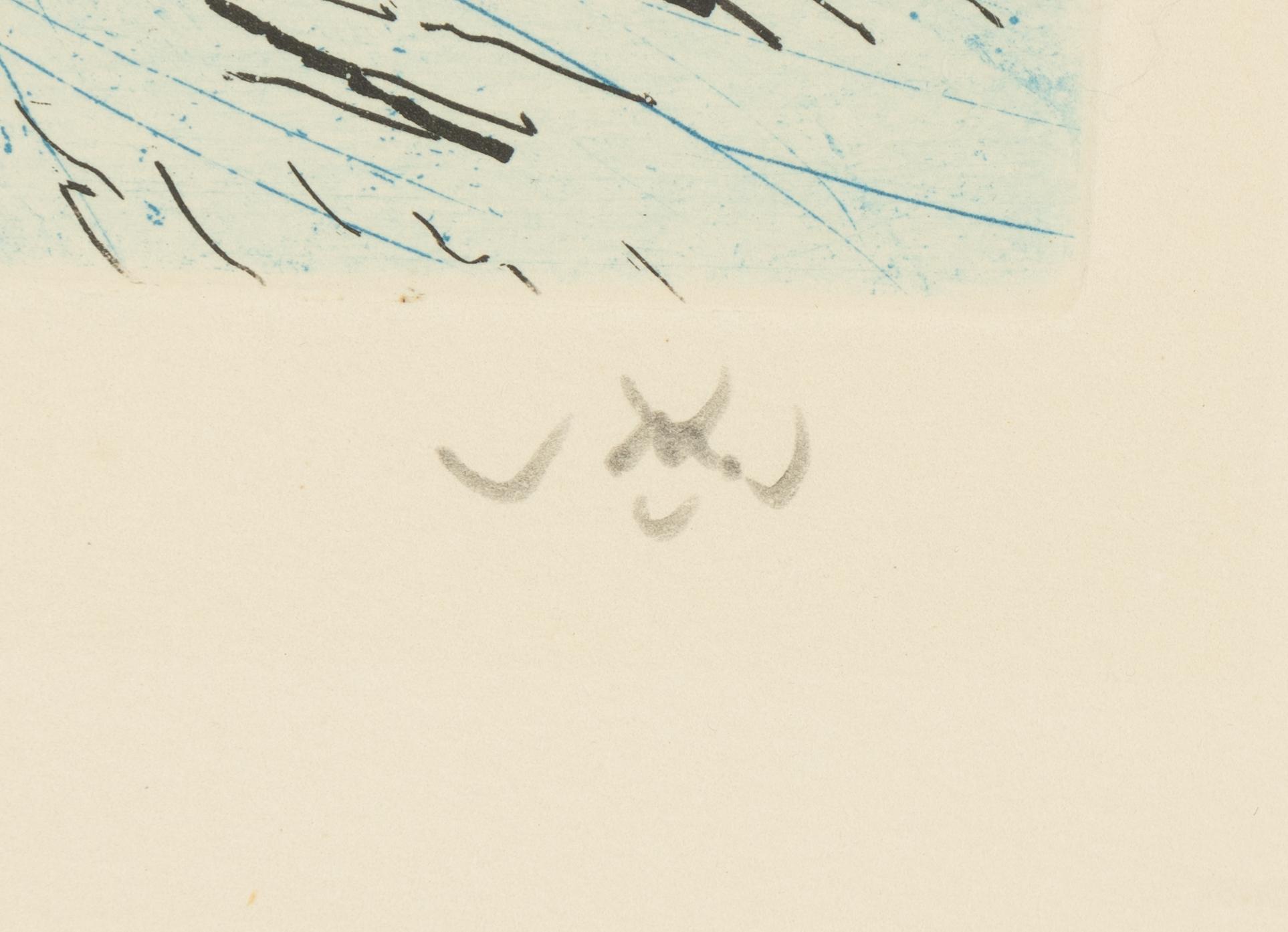 Roberto Matta, etching in colours, signed 56/100.