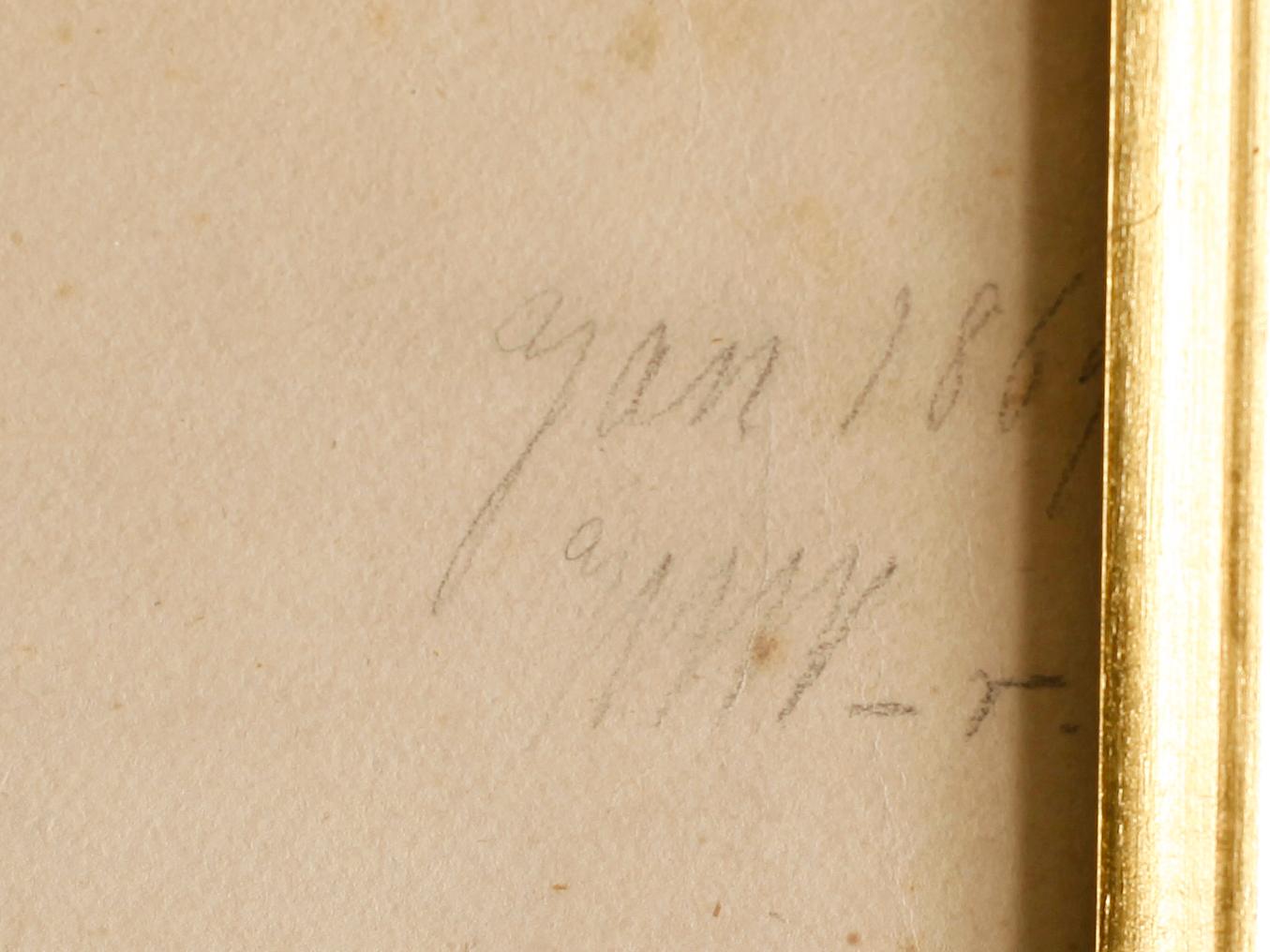 SEVERIN NILSSON, kolteckning, signerad och daterad 1869.