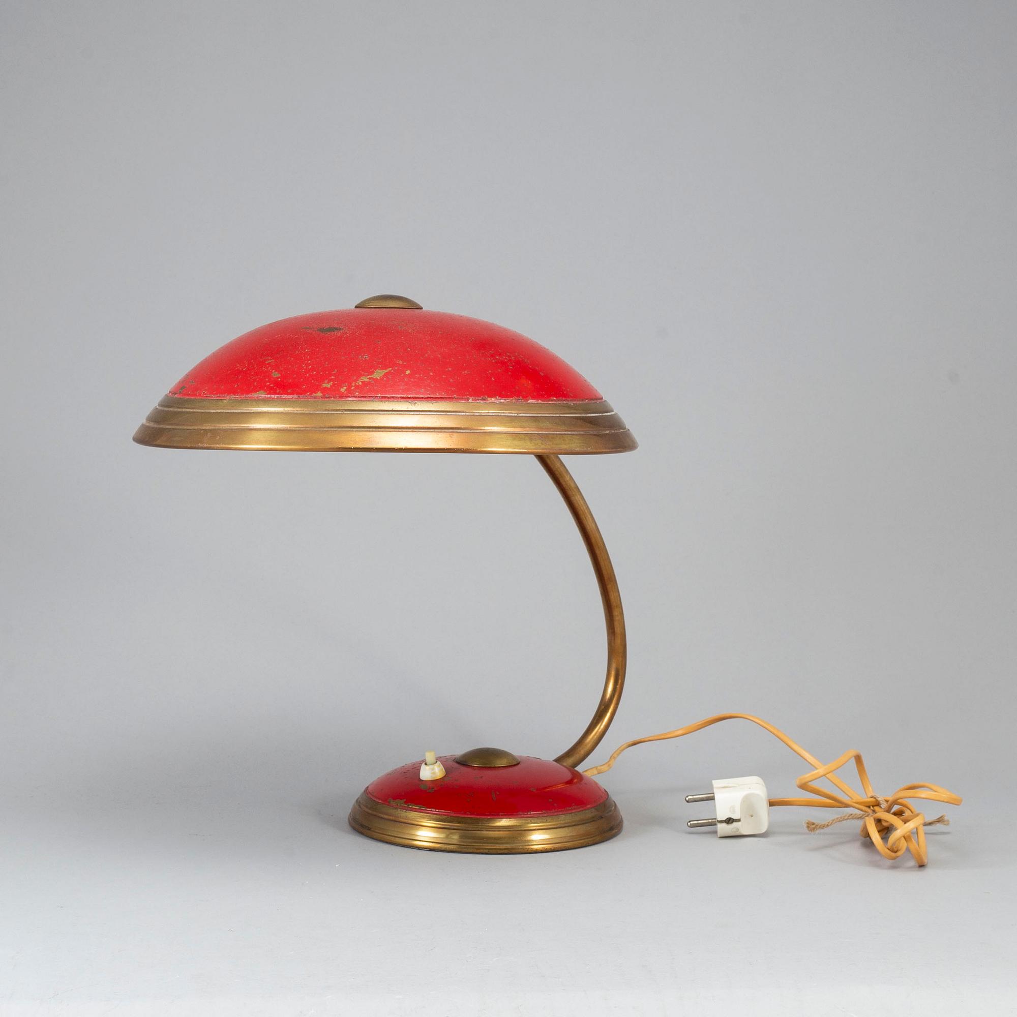 A mid 20th century Helo Leuchten table lamp, Germany.