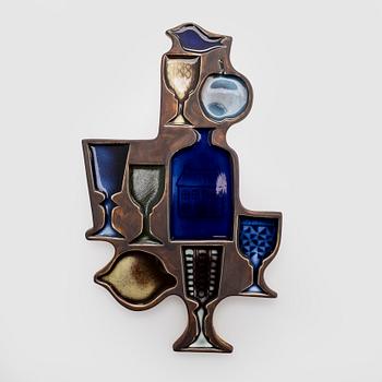 Gunvor Olin-Grönqvist, relief, stoneware, signed GOG Arabia, Finland.