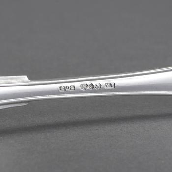 GAFFLAR, 12 st, silver, "Svensk Spetsig", GAB, Stockholm 1900-talets första hälft. Ca 435 gram.