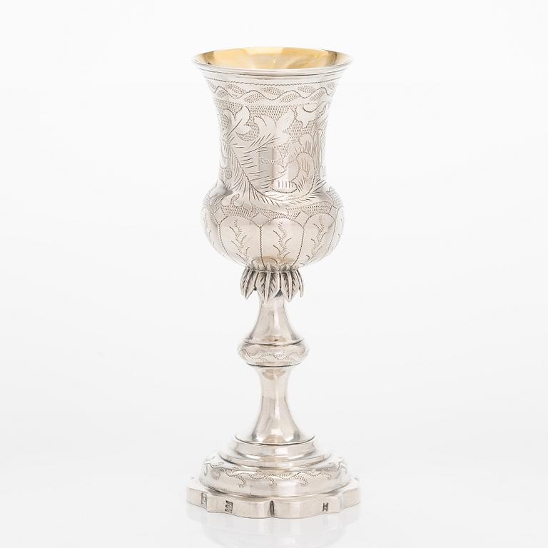 Sh. Krumgal, bägare, silver, Vilnius, Litauen 1877.