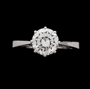 1054. A brilliant cut diamond ring, 1.50 cts.