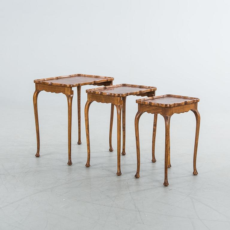 A set of three tables, rococo-style 20th century.