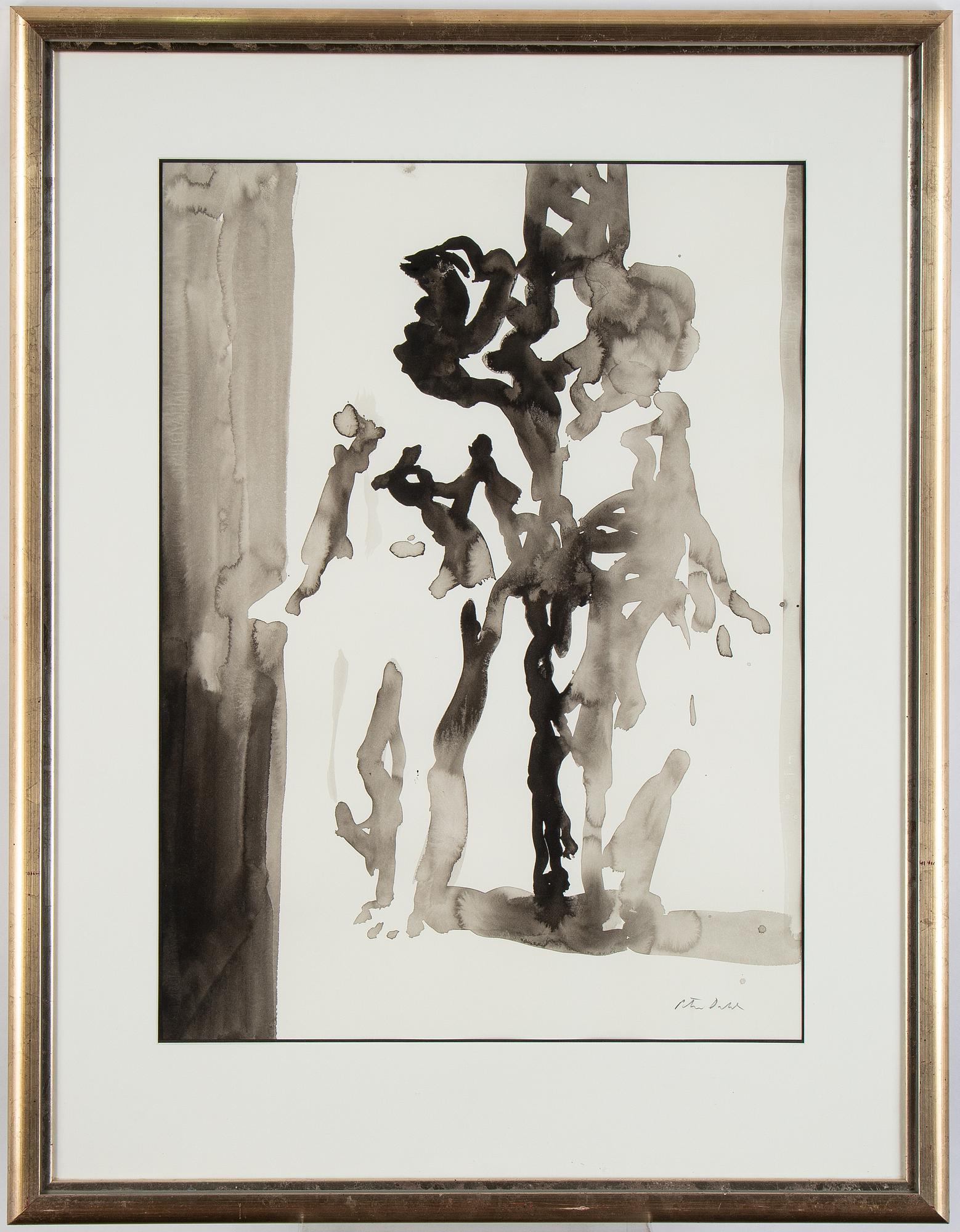 Peter Dahl, watercolour, signed.