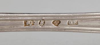 ALLIANSSKEDAR, 3 silver, Gustaf Folcker, Stockholm, 1841. Totalvikt ca 132 gram.