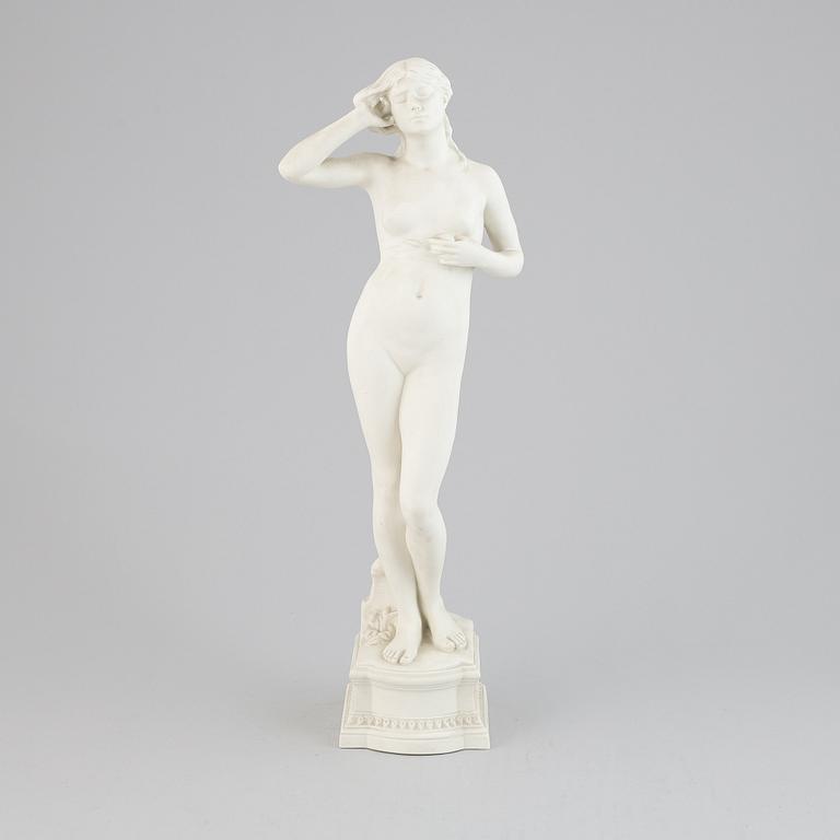 Per Hasselberg, after, sculpture, parian. Stamp signed.