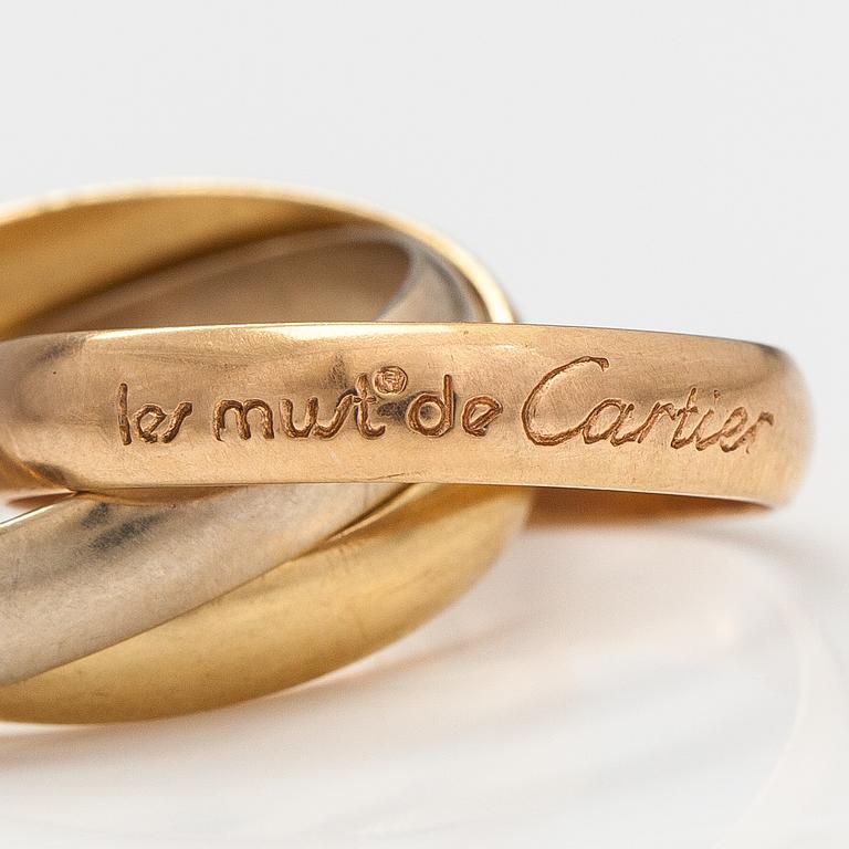 les Must de Cartier, an 18K gold ring "Trinity". Marked les Must de Cartier, 48.